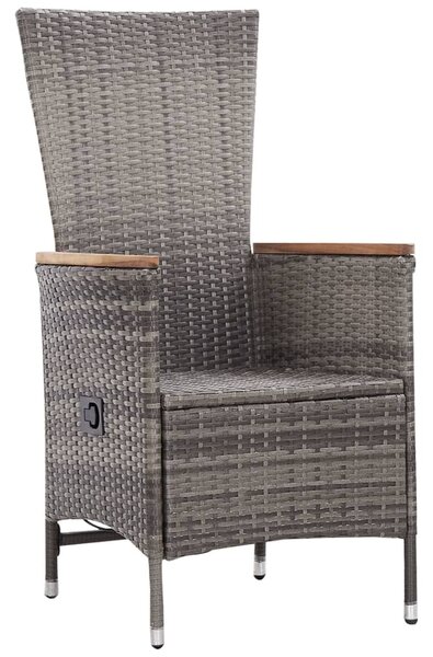 3 részes szürke polyrattan kerti ülőgarnitúra párnákkal