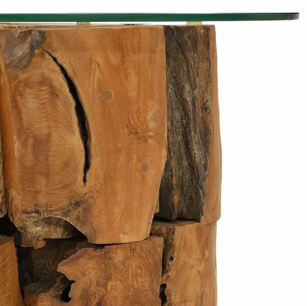 Tömör tíkfa uszadék dohányzóasztal 60 cm