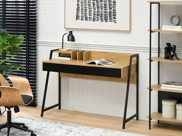 PC asztal Rigielo (fekete tölgy + fekete)