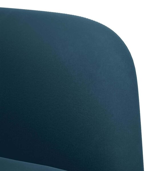 Kék bársony loveseat kanapé 109 cm