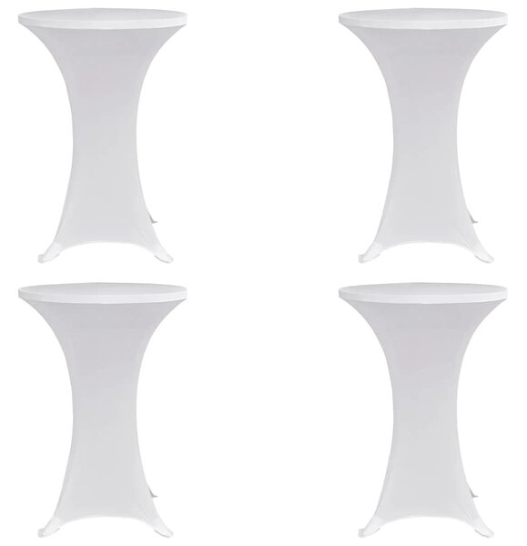 4 darab fehér sztreccs asztalterítő bárasztalhoz Ø60 cm