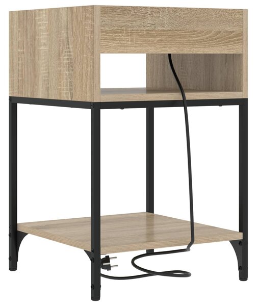 Éjjeliszekrény 2 db Sonoma tölgy 40 x 40 x 61 cm Szerelt Fa