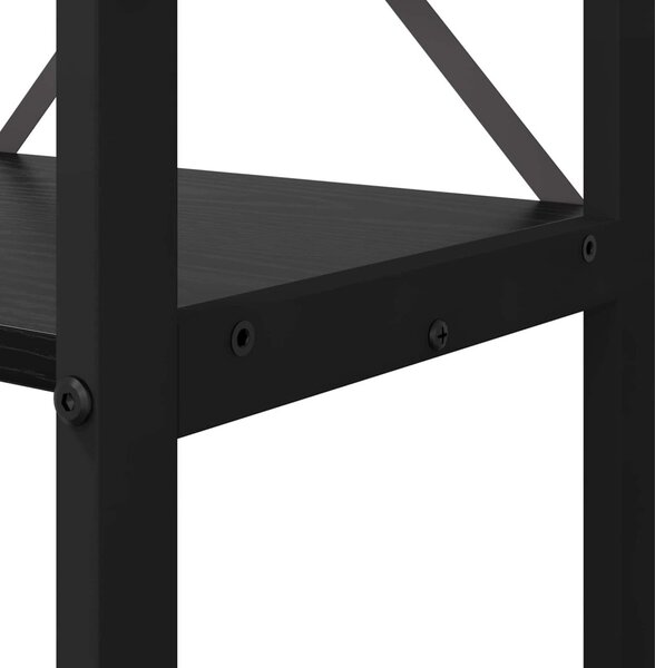 Könyvespolc 60 x 30 x 155 cm Szerelt Fa Fekete tölgy