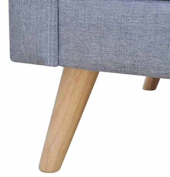Világosszürke 2 személyes szövet kanapé