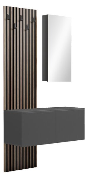 Fogas tükörrel, Arika, barna, 100x37.1x199.5 cm