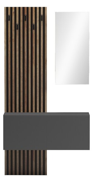 Fogas tükörrel, Arika, barna, 100x37.1x199.5 cm