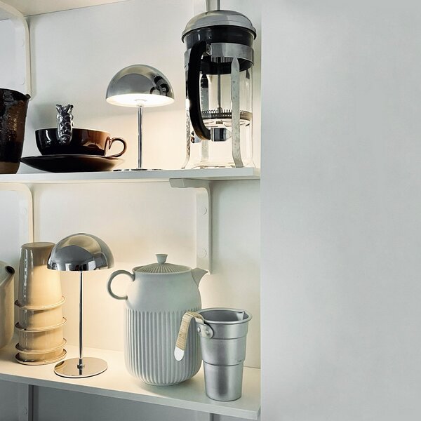 Asztali lámpa Dyberg Larsen, Along, dimmable, Fémes, Nappali, Fém, Skandináv