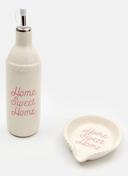 Sinsay - Olajos üveg Home Sweet Home felirattal - fehér