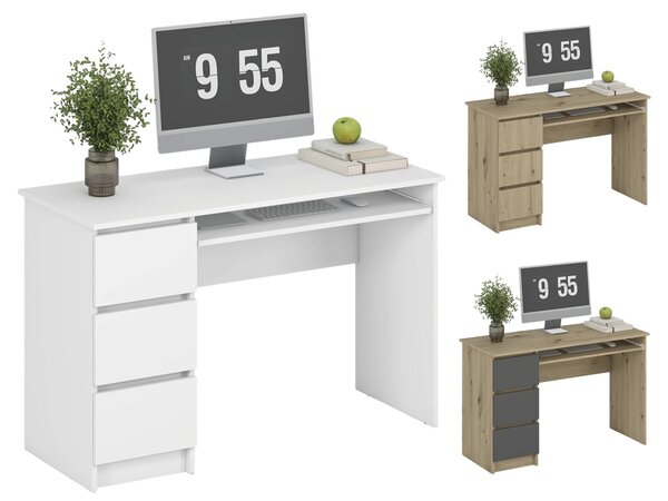 HAL-Cino modern számítógépasztal 3 fiókkal