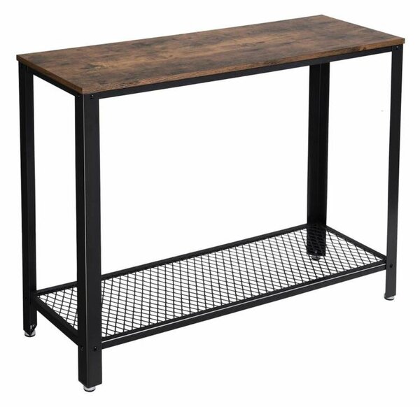 Moden Stílusú konzolasztal 101,5 x 80 x 35 cm, barna-fekete