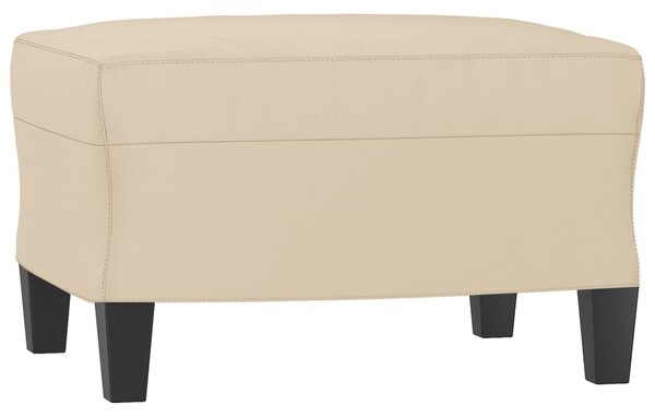 Krémszínű mikroszálas szövet kanapéfotel lábtartóval 60 cm