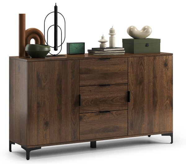 Mazzoni LANA K-150S komód Elegáns Dió - 2 AJTÓS FIÓKOS KOMÓD