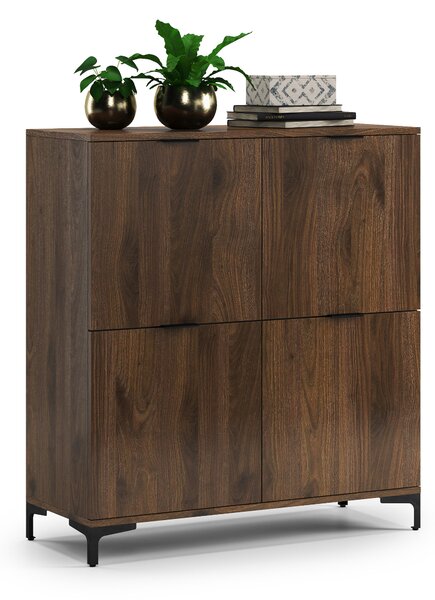 Mazzoni LANA K-100 komód Elegáns Dió - 4 AJTÓS KOMÓD
