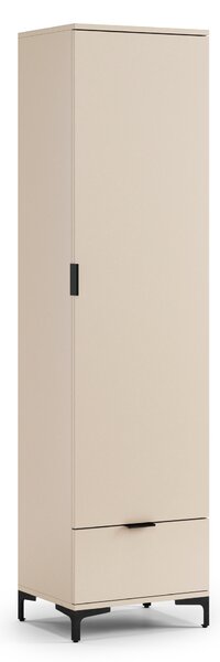 Mazzoni LANA SZ-50 szekrény Bézs (Pezsgő) - 1 AJTÓS FIÓKOS RUHÁSSZEKRÉNY