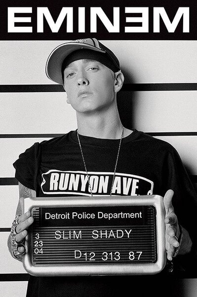Plakát Eminem - mugshot, (61 x 91.5 cm)