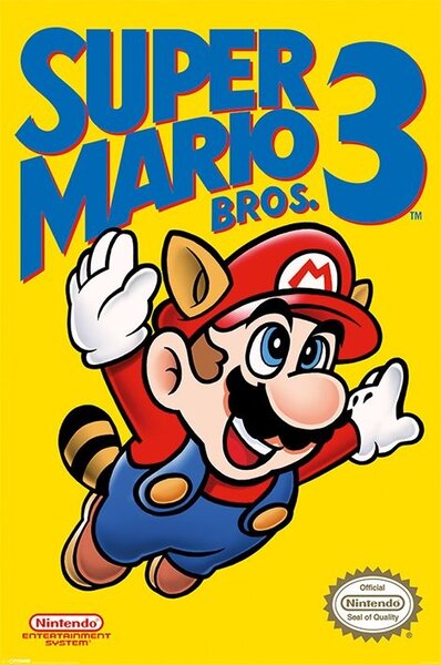 Plakát Super Mario Bros. 3 - NES Cover, (61 x 91.5 cm)