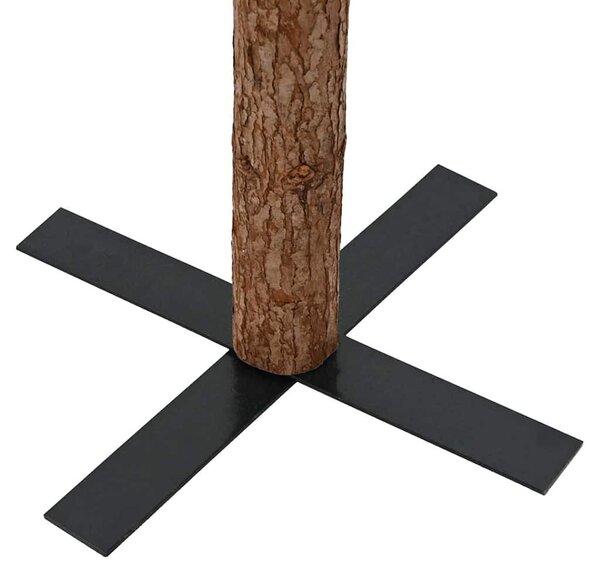 Zöld vékony karácsonyfa valódi fával és fehér hóval 150 cm