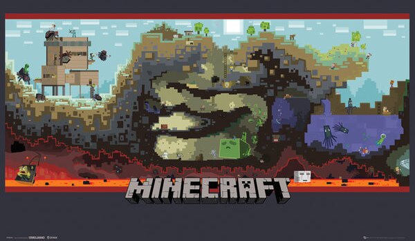 Plakát Minecraft - underground, (91.5 x 61 cm)