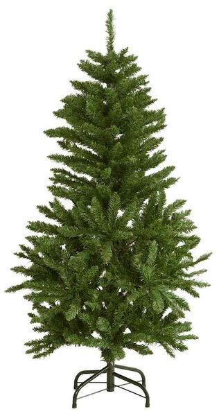 Csuklópántos műkarácsonyfa 150 LED-del és gömbökkel 150 cm