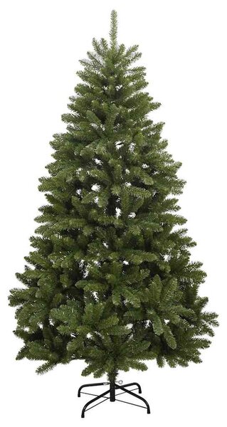 Csuklópántos műkarácsonyfa 300 LED-del és gömbökkel 210 cm