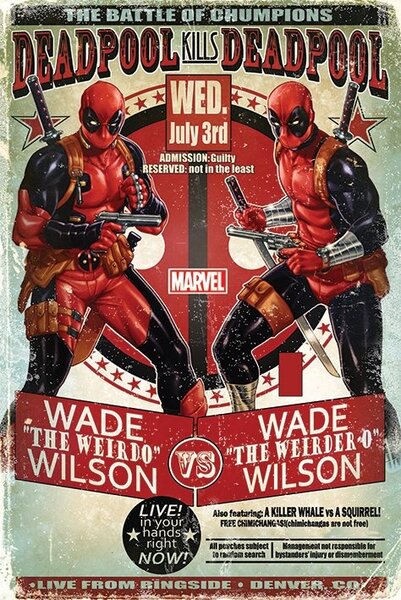 Plakát Deadpool - Wade vs Wade, (61 x 91.5 cm)