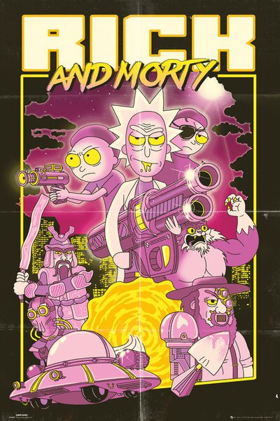Plakát Rick and Morty - Action Movie, (61 x 91.5 cm)