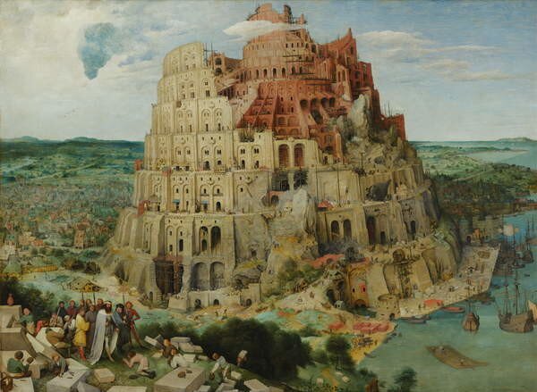 Pieter the Elder Bruegel - Reprodukció Tower of Babel, 1563 (oil on panel), (40 x 30 cm)