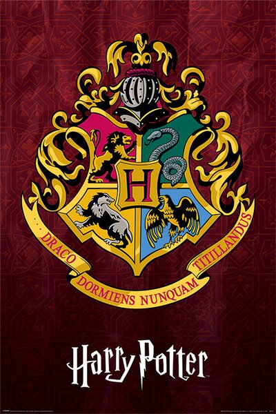 Plakát Harry Potter - Hogwarts School Crest, (61 x 91.5 cm)