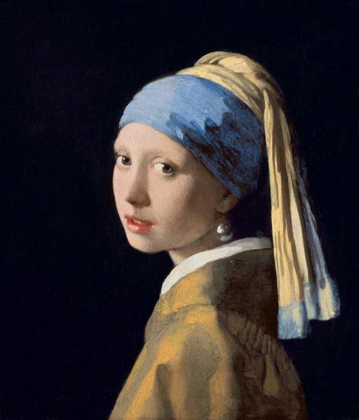 Jan (1632-75) Vermeer - Reprodukció Gyöngyös lány, (35 x 40 cm)