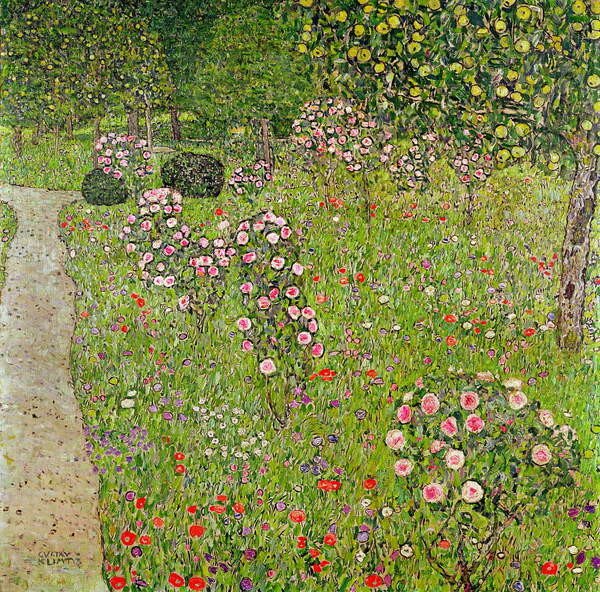 Gustav Klimt - Reprodukció Orchard with roses, (40 x 40 cm)