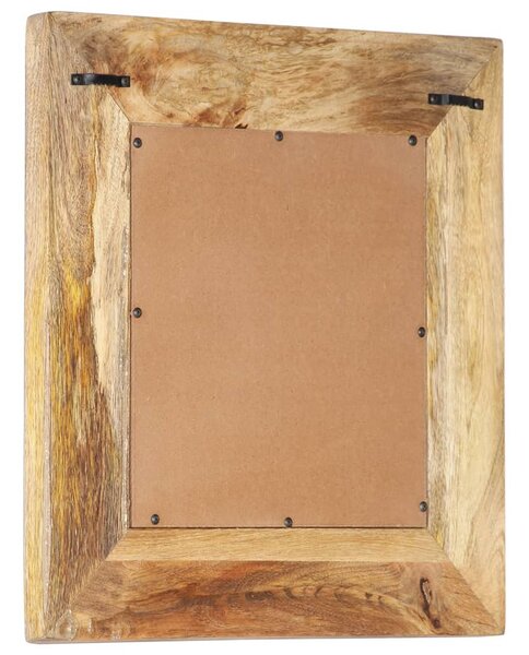 Kézzel faragott tömör mangófa tükör 50 x 50 x 2,6 cm