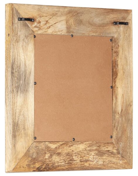 Kézzel faragott tömör mangófa tükör 50 x 50 x 2,5 cm