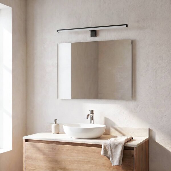 Trio Lighting LED fali lámpa Lino, fekete matt/fehér, Fekete, Fürdőszoba, Alumínium, Modern