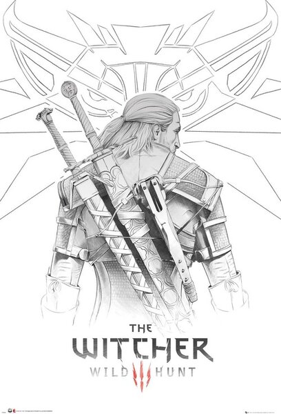 Plakát The Witcher - Geralt Sketch