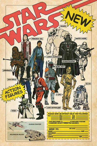 Plakát Star Wars - Action Figures