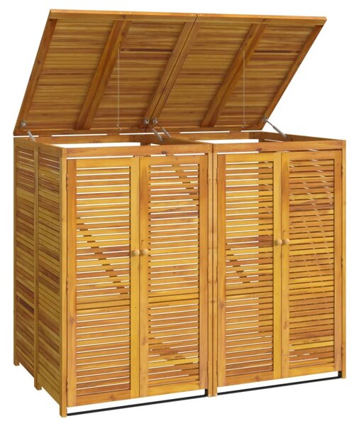 VidaXL tömör dupla akácfa kukatároló 140 x 89 x 117 cm
