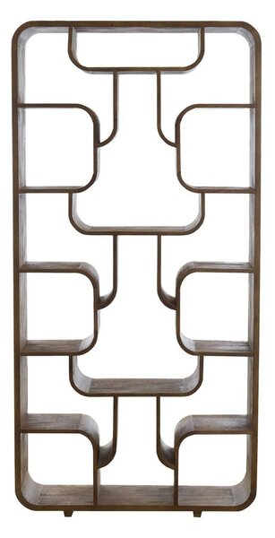 Sötét natúr színű mangófa polcos állvány 100x200x30 cm Labare – Light & Living