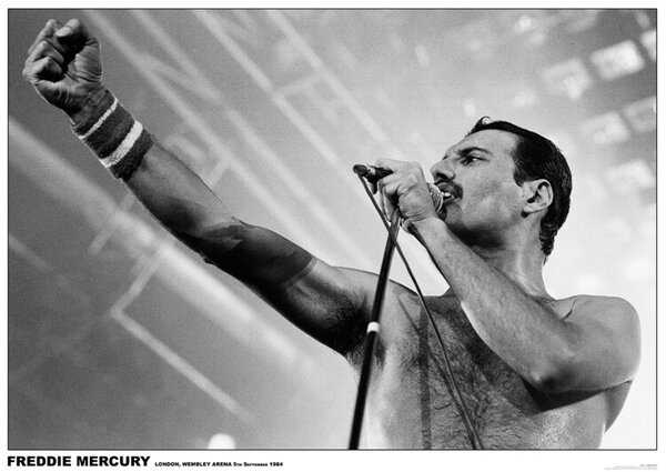 Plakát Freddie Mercury - Wembley 1984, (84.1 x 59.4 cm)