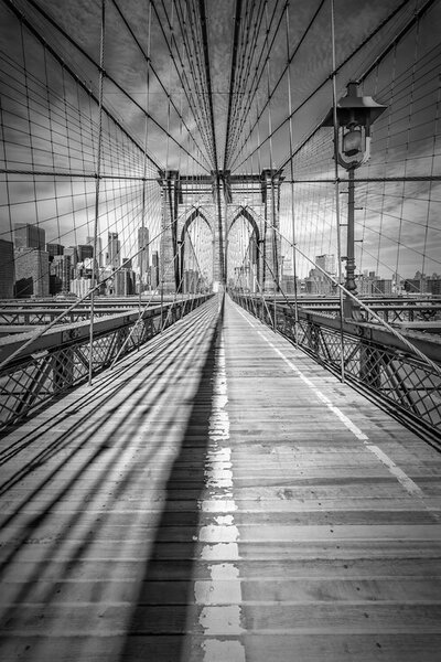 Művészeti fotózás NEW YORK CITY Brooklyn Bridge, Melanie Viola, (26.7 x 40 cm)
