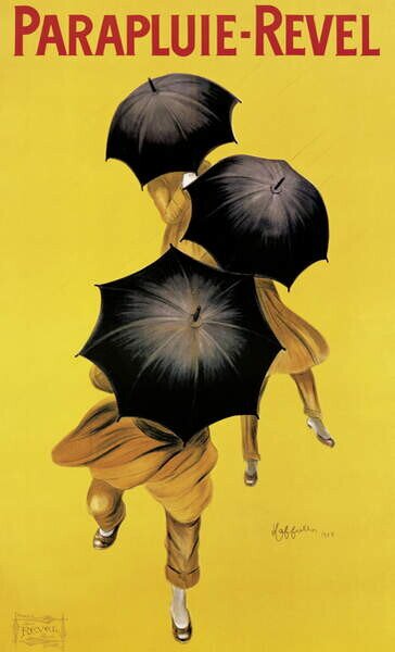 Reprodukció Poster advertising 'Revel' umbrellas, 1922, Cappiello, Leonetto