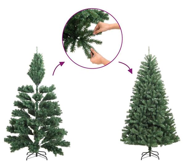 PVC és PE műkarácsonyfa pelyhes hóval 150 cm