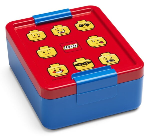 Iconic kék uzsonnás doboz piros fedéllel - LEGO®