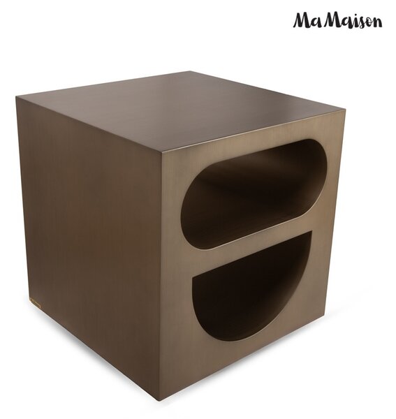 MaMaison Vector 55 Segédasztal Fém Szatén Arany Geometrikus