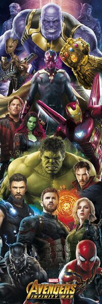 Plakát Marvel: Avengers - Infinity War, (53 x 158 cm)