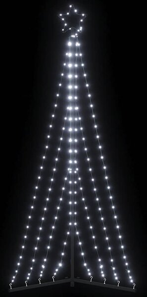 Hideg fehér LED karácsonyfa 339 LED 182 cm
