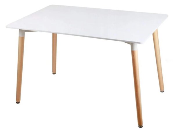 Fehér étkezőasztal BERGEN 120x80 cm