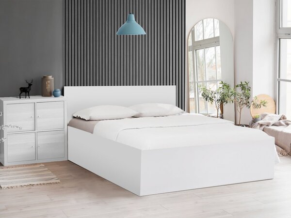SOFIA ágy 90 x 200 cm, fehér Ágyrács: Lamellás ágyrács, Matrac: Deluxe 10 cm matrac