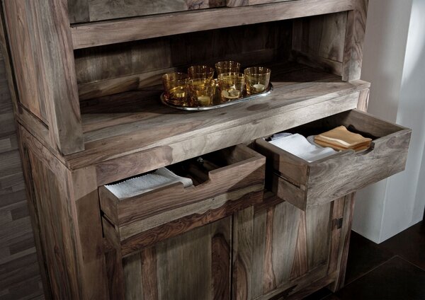 GREY WOOD rózsafa tálalószekrény masszív paliszander