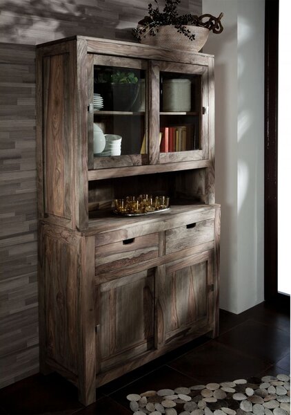 GREY WOOD rózsafa tálalószekrény masszív paliszander