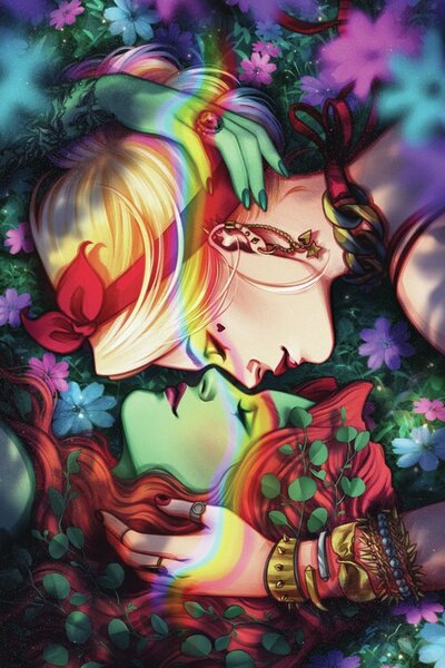 Művészi plakát Harley Quinn and Poison Ivy - Love, (26.7 x 40 cm)